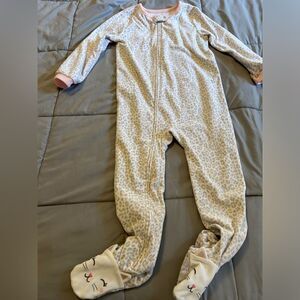 5t Carter’s cheetah print fleece footed pajama